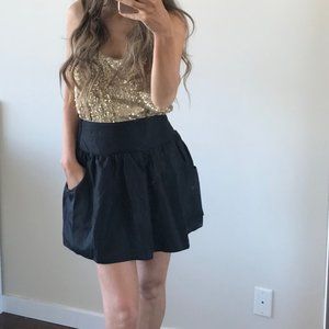mini puff skirt with pockets